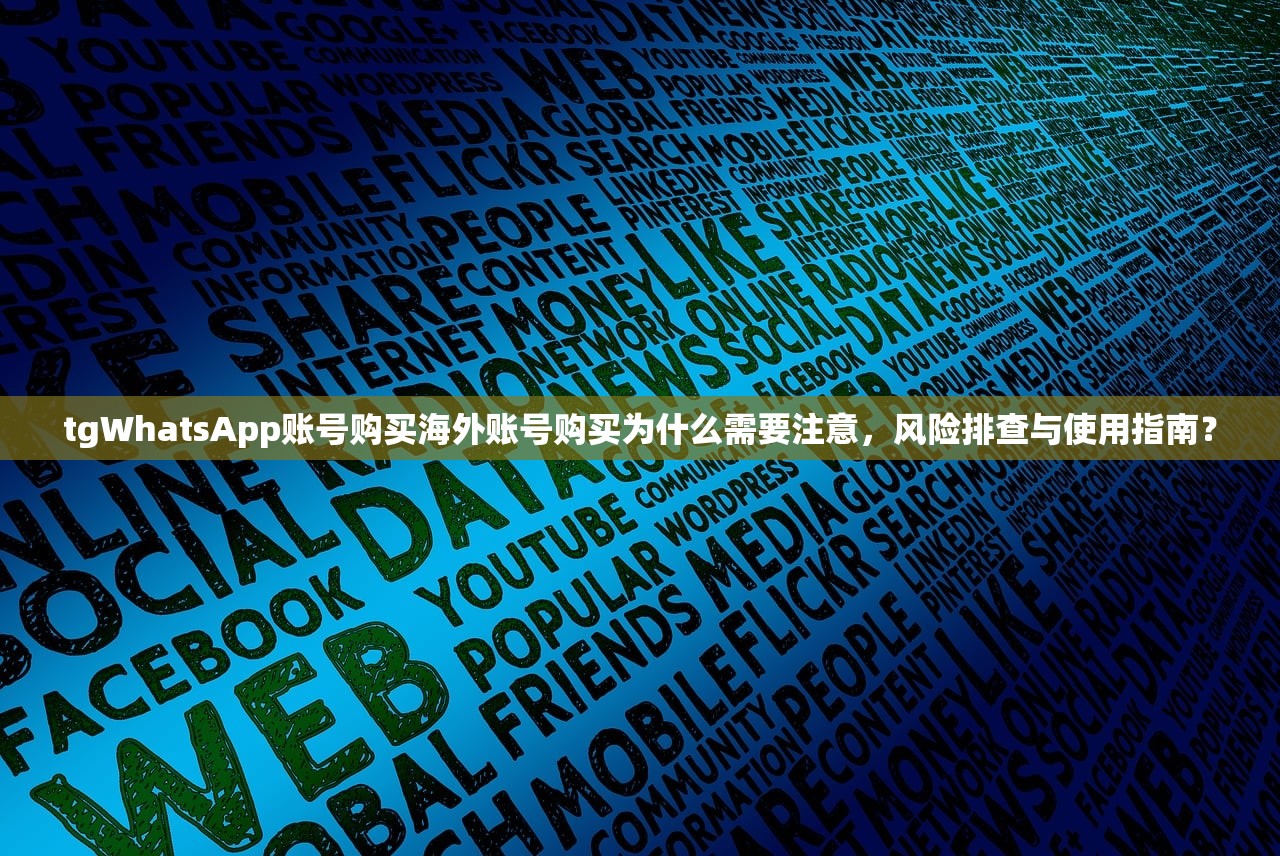 tgWhatsApp账号购买海外账号购买为什么需要注意,风险排查与使用指南?