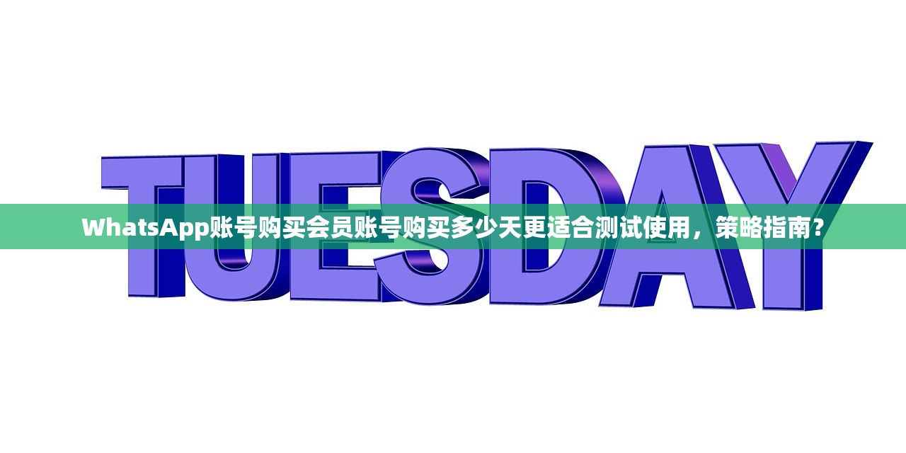 WhatsApp账号购买会员账号购买多少天更适合测试使用,策略指南?