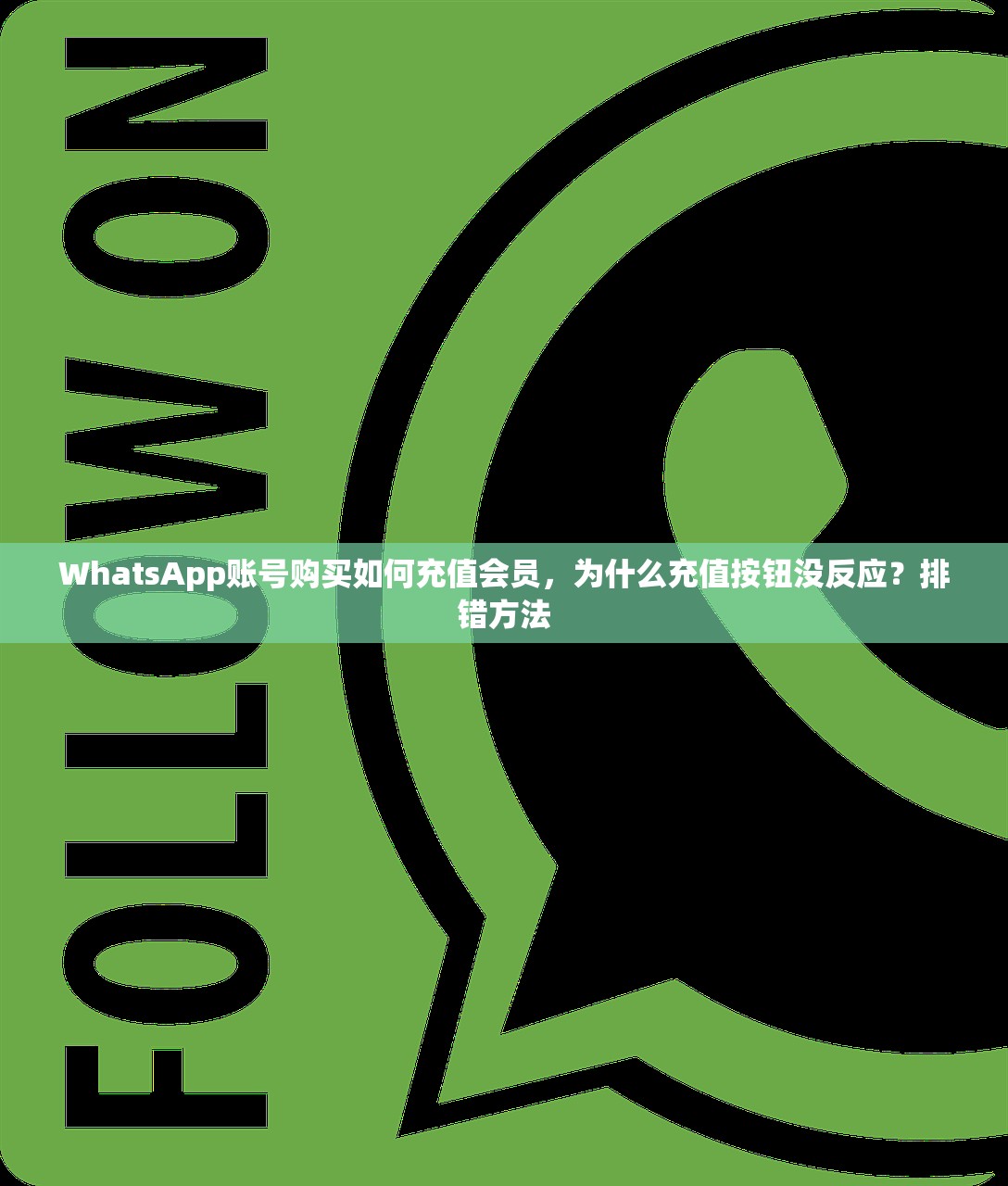 WhatsApp账号购买如何充值会员，为什么充值按钮没反应？排错方法