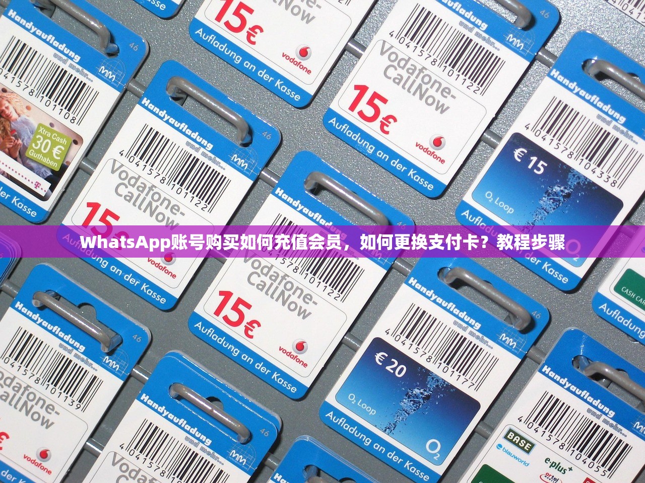 WhatsApp账号购买如何充值会员，如何更换支付卡？教程步骤