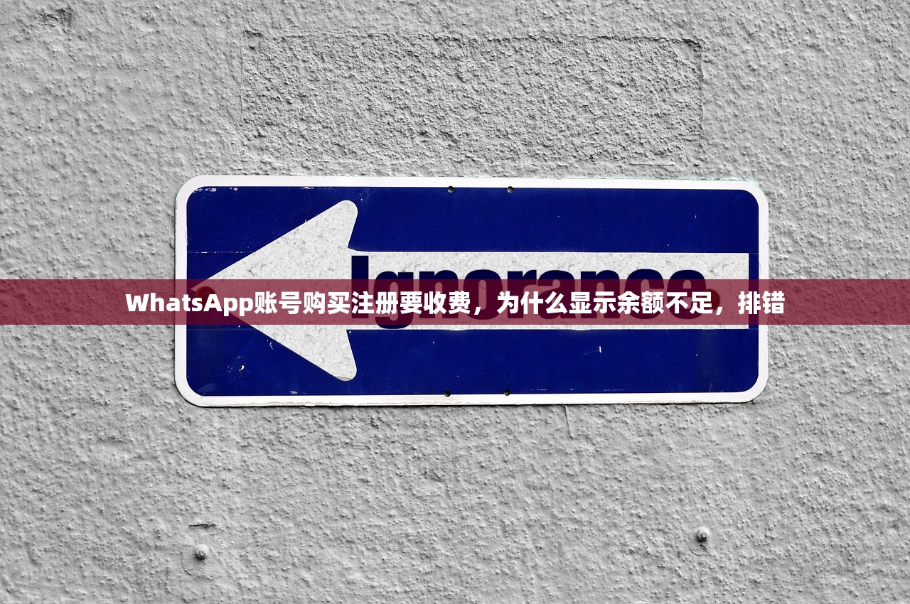 WhatsApp账号购买注册要收费,为什么显示余额不足,排错