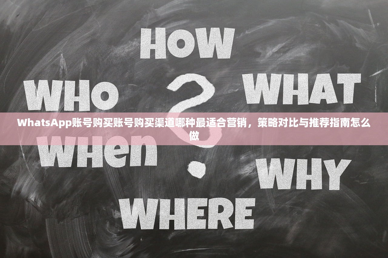 WhatsApp账号购买账号购买渠道哪种最适合营销,策略对比与推荐指南怎么做