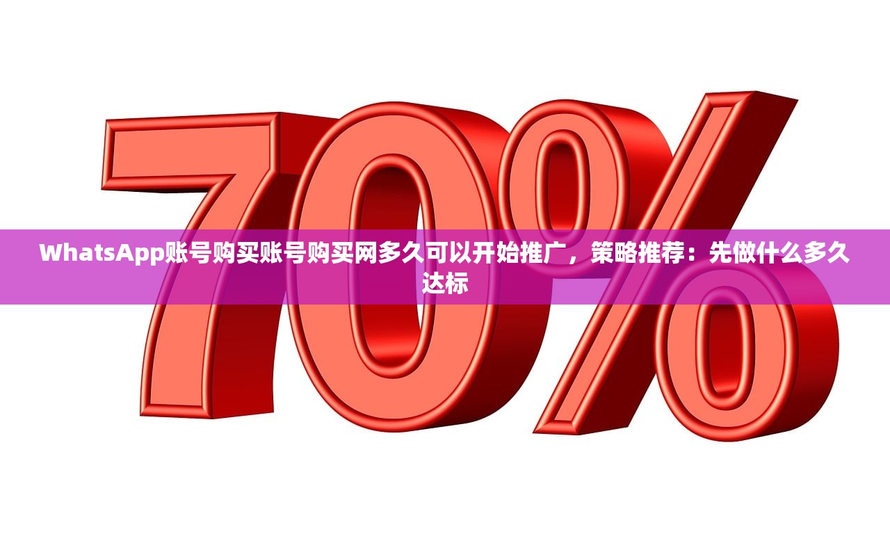 WhatsApp账号购买账号购买网多久可以开始推广，策略推荐：先做什么多久达标